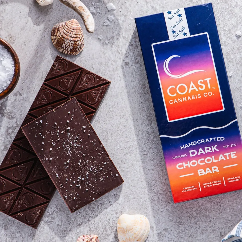 Coast - Dark Chocolate Sea Salt Bar - 100mg