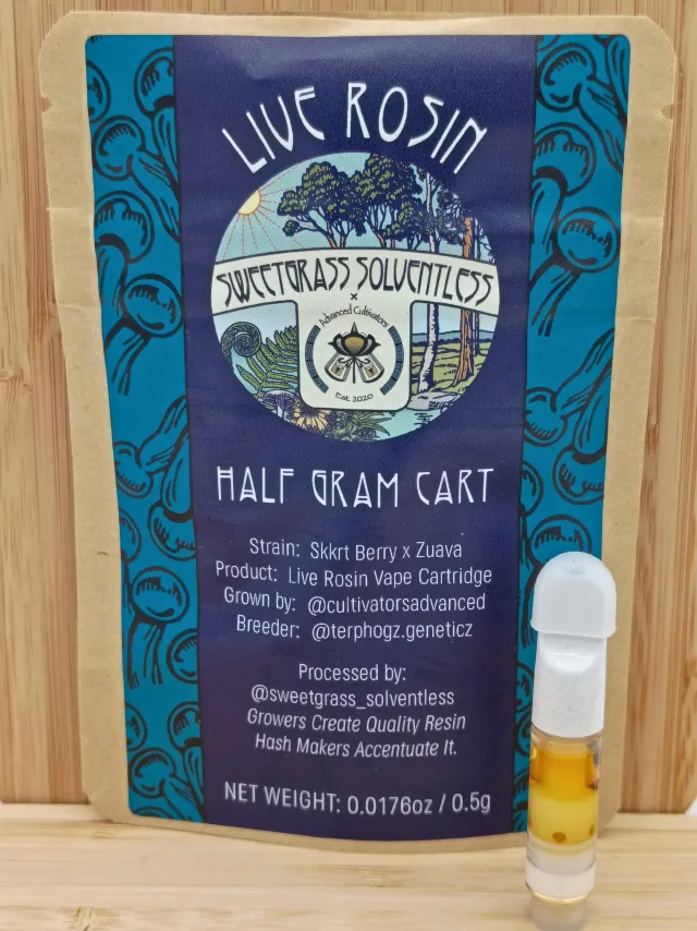Sweetgrass Botanicals - Dante's Lemons - .5G Live Rosin Cart