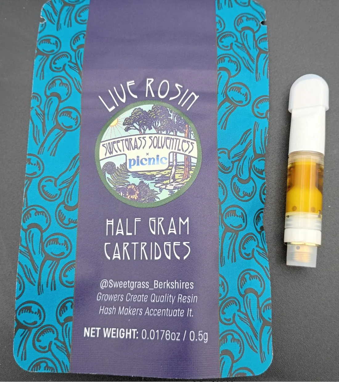 Sweetgrass Botanicals - Honeydew - .5G Live Rosin Cart