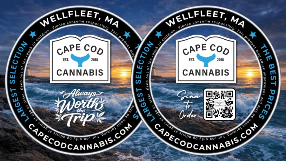 Cape Cod Cannabis Recreational Dispensary in Wellfleet, MA FREE Bar Coasters for Cape Cod Restaurants & Bars provided by Cape Cod Cannabis in Wellfleet!
