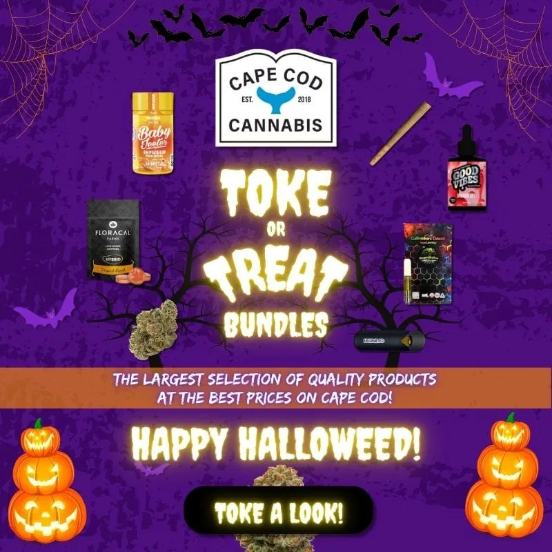 Cape Cod Cannabis Recreational Dispensary in Wellfleet, MA Happy Halloweed: Toke or Treat at Cape Cod Cannabis in Wellfleet.