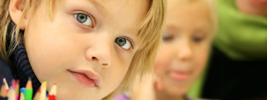 Preschool child needs his eyesight tested