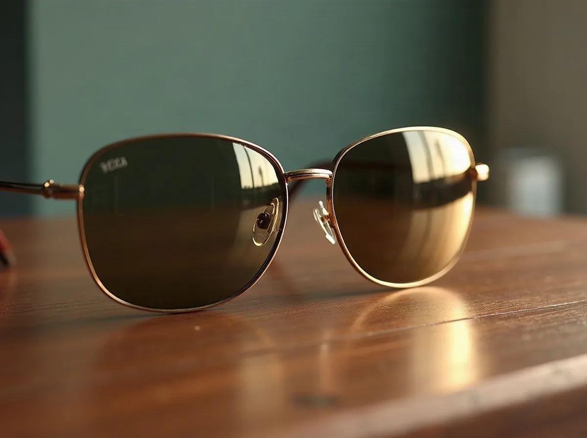 Polarized sunglass lenses in green-grey and bronze tints