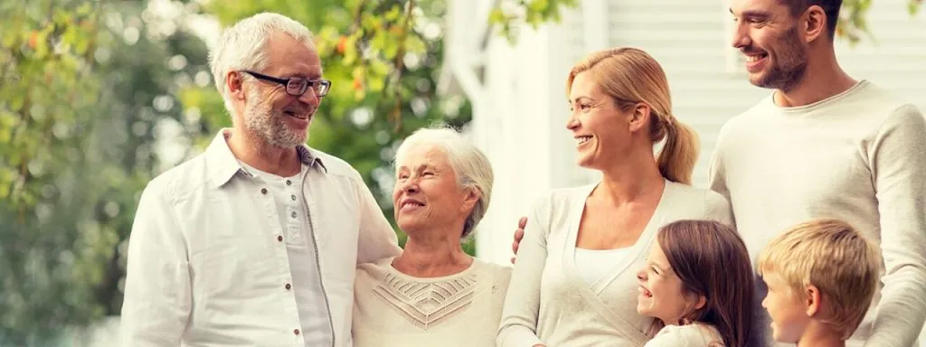 Happy Family Outside