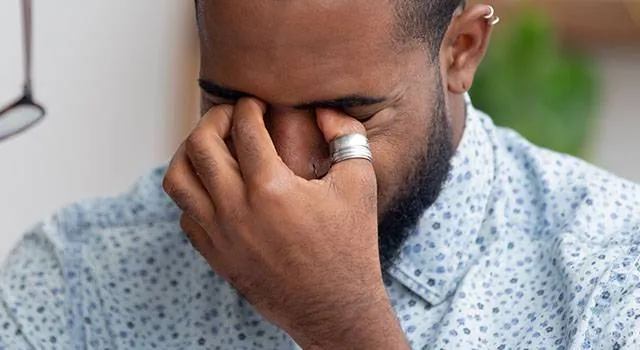 Dry Eye African American Man