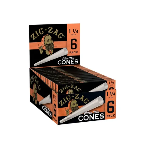 Zig-Zag (1 1/4 Ultra Thin Cones 6ct 24pk Case)