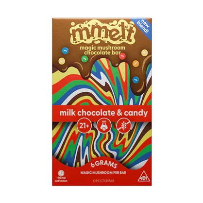 Mmelt (Magic Mushroom Chocolate Bar Milk Chocolate & Candy)