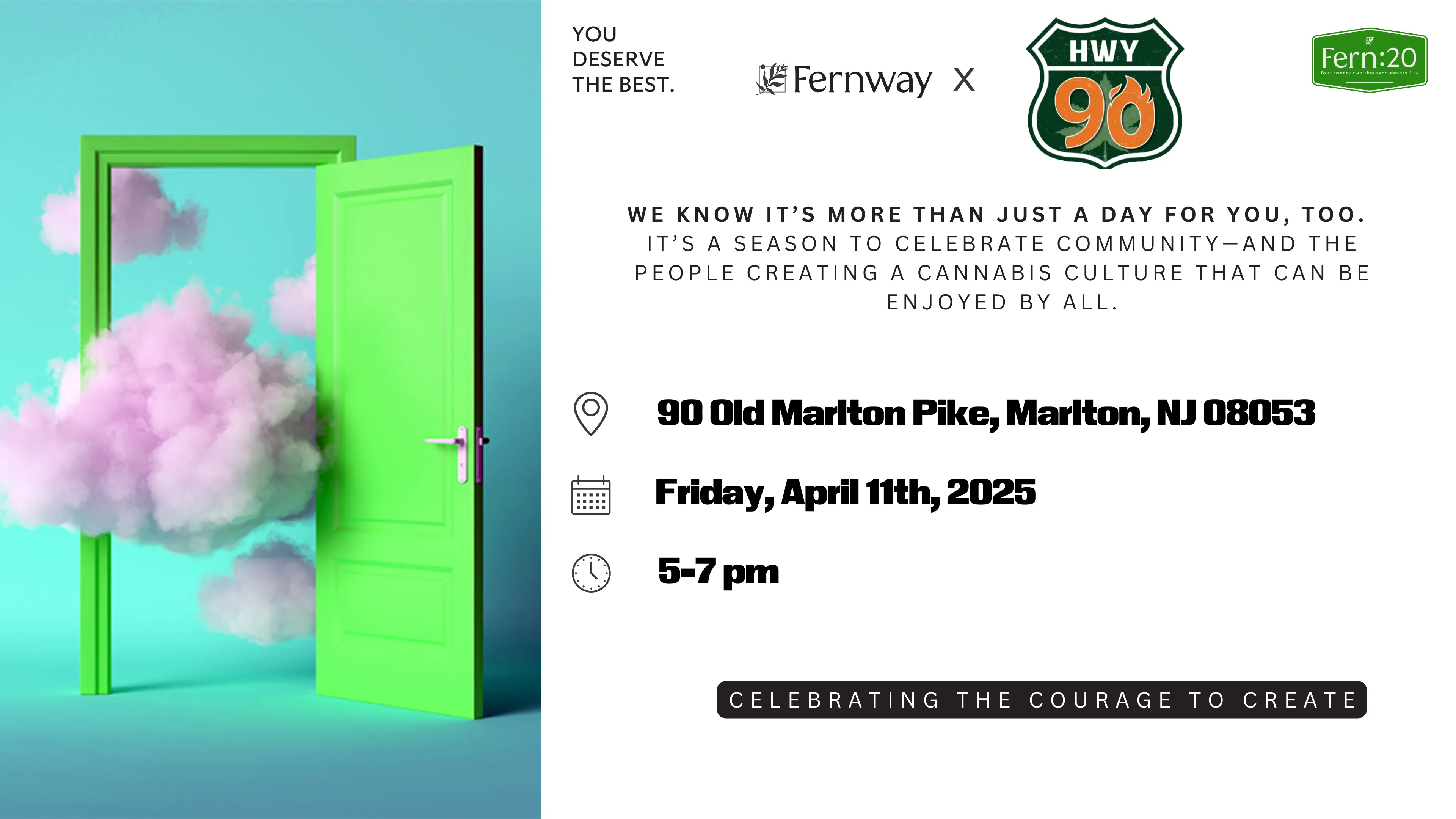 fern:20 fernway tour at highway 90 dispensary in marlton, new jersey