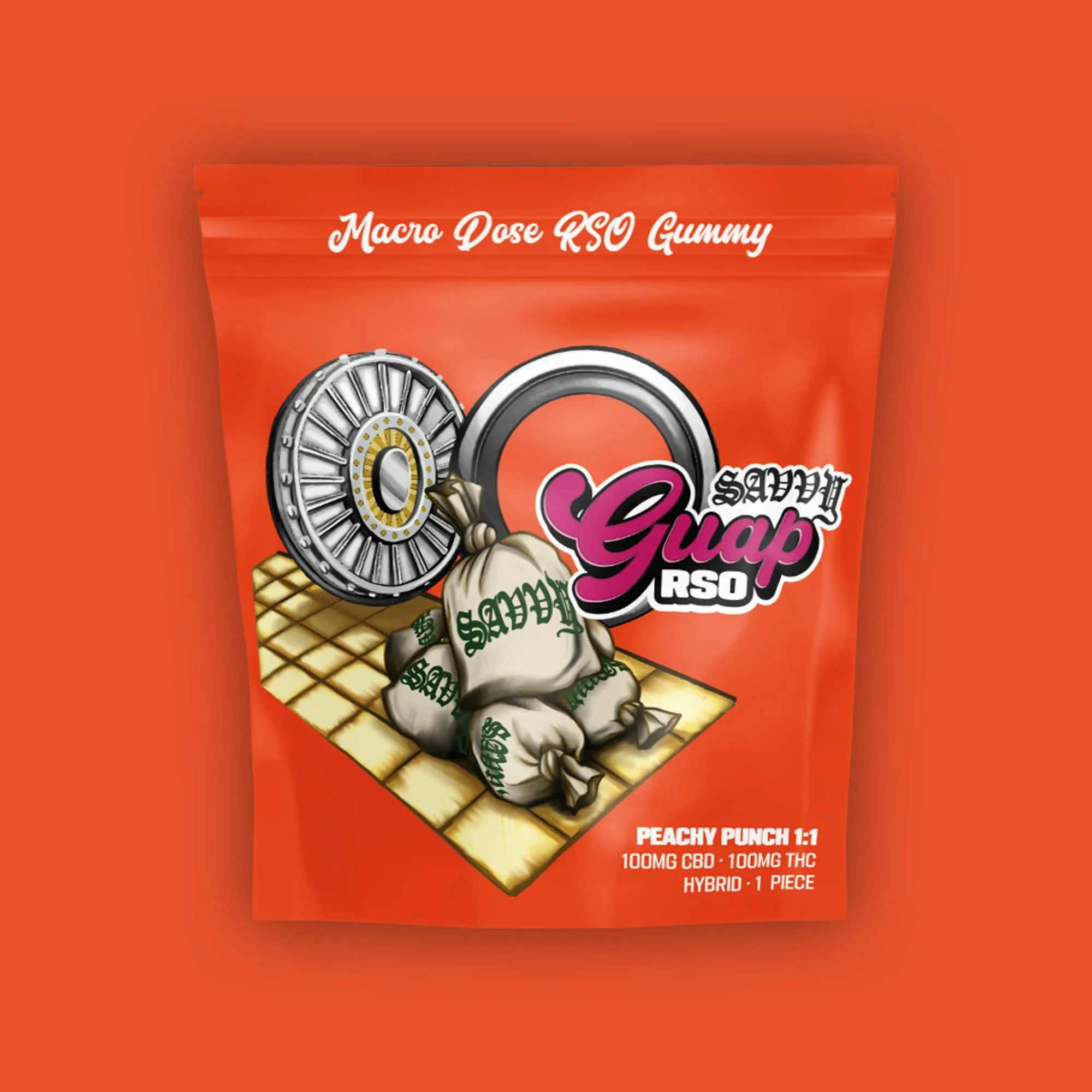 Savvy Guap RSO Peachy Punch Gummy | 1 CBD : 1 THC